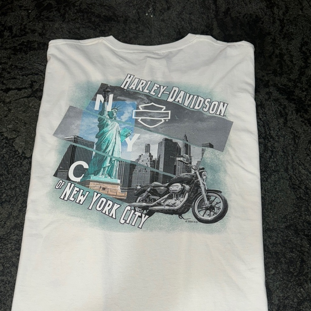 Harley-Davidson White NYC  short sleeve T-Shirt